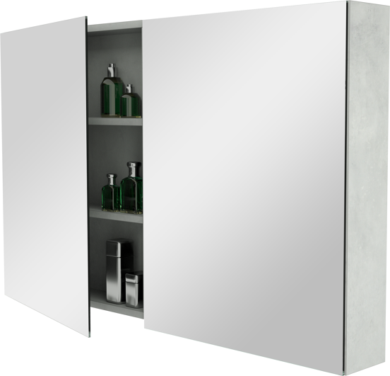 Storke Reflecta spiegelkast 120 x 75 cm beton zilvergrijs