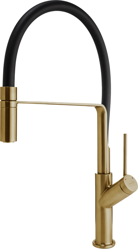 Blaufoss District keukenkraan met uittrekbare handdouche brushed gold