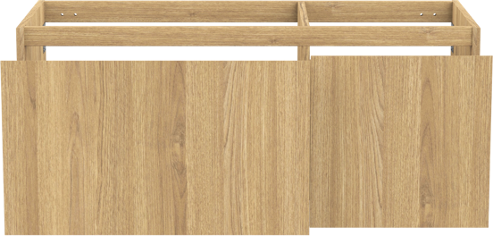 Balmani Idra zwevende wastafelonderkast 120 x 55 cm asymmetrisch links fineer naturel eiken 4 lades