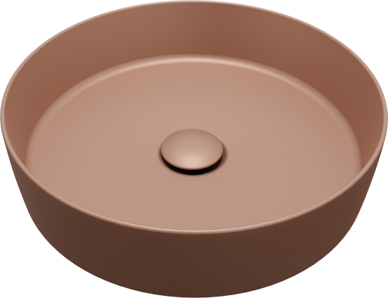 Balmani Fiyi vasque à poser Solid Surface Cotto mat rond Ø 39 cm