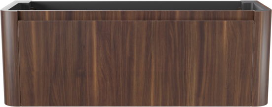 Storke Soft zwevende wastafelonderkast 140 x 46 cm Notenhout 2 lades