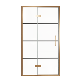 Balmani Senses Design porte pivotante à gauche 120 cm x 210 cm verre Lined, Profil Brushed Rosegold