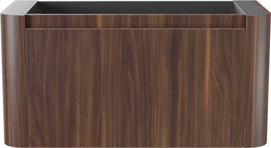 Storke Soft zwevende wastafelonderkast 100 x 46 cm Notenhout 2 lades