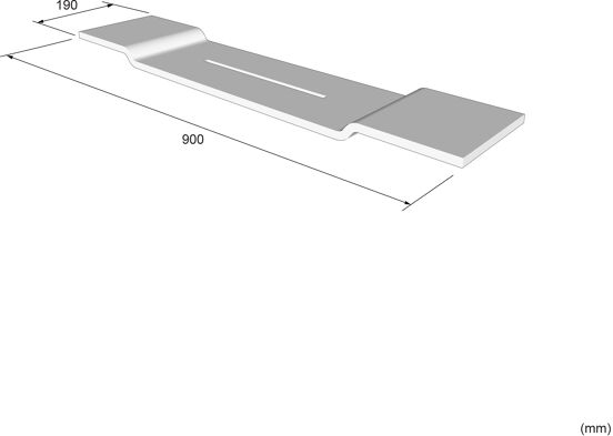 Balmani Rila badplank Solid Surface mat wit 90 x 19 x 2 cm