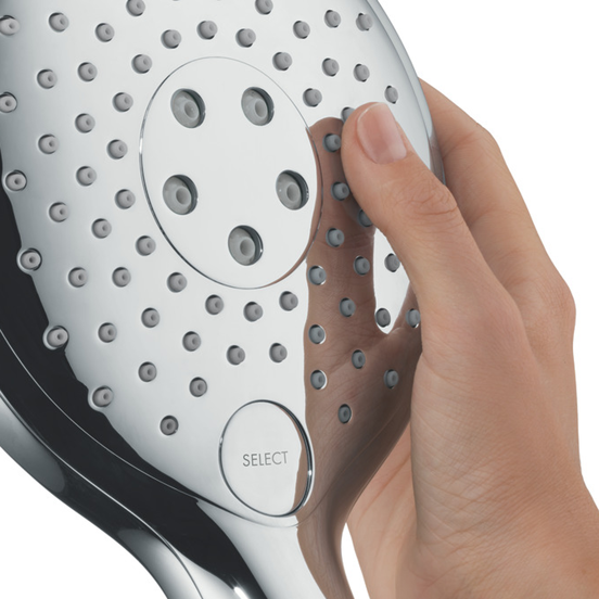 Hansgrohe Raindance Select S 150 Ecosmart pommeau de douche 3 fonctions de jet chrome brillant