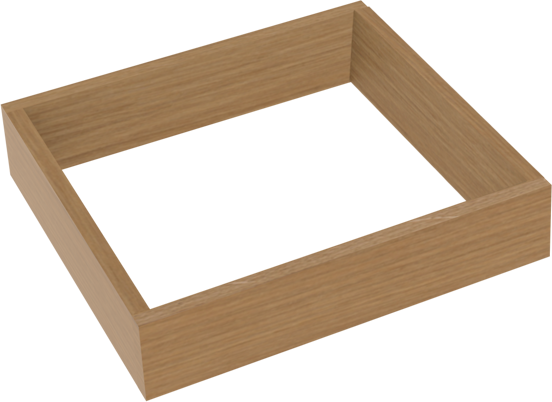 Balmani Legno Sockel für Hochschrank, Eiche verwittert, 45 x 35 cm