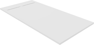 Luca Varess Dandy receveur de douche 180 x 90 cm marbre composite blanc mat  structure rock