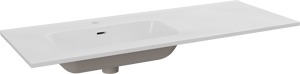 Balmani Nostra plan vasque asymétrique gauche porcelaine blanc brillant 120 x 46 cm