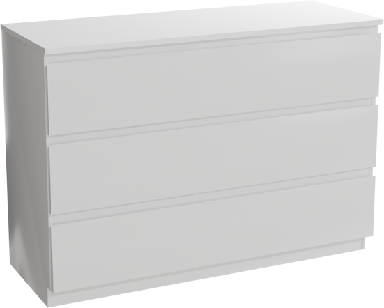 Linie Lado staand badkamermeubel 120 x 46 cm glanzend wit met Lado dubbel tablet in composietmarmer mat wit