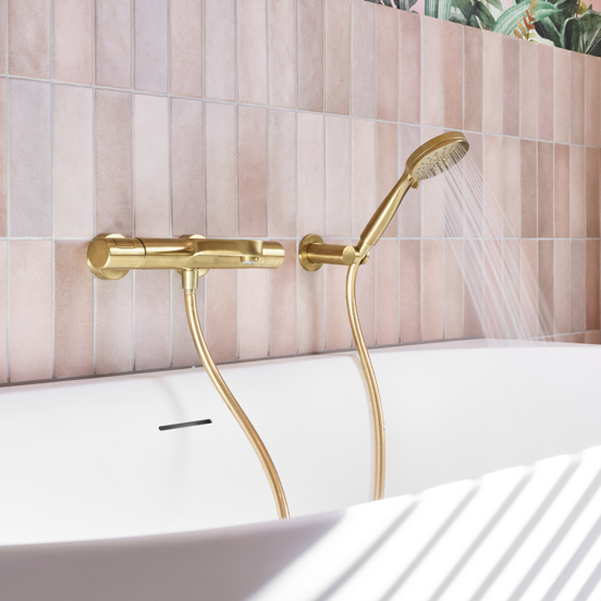 Blaufoss Apollo robinet de bain thermostatique Brushed Gold
