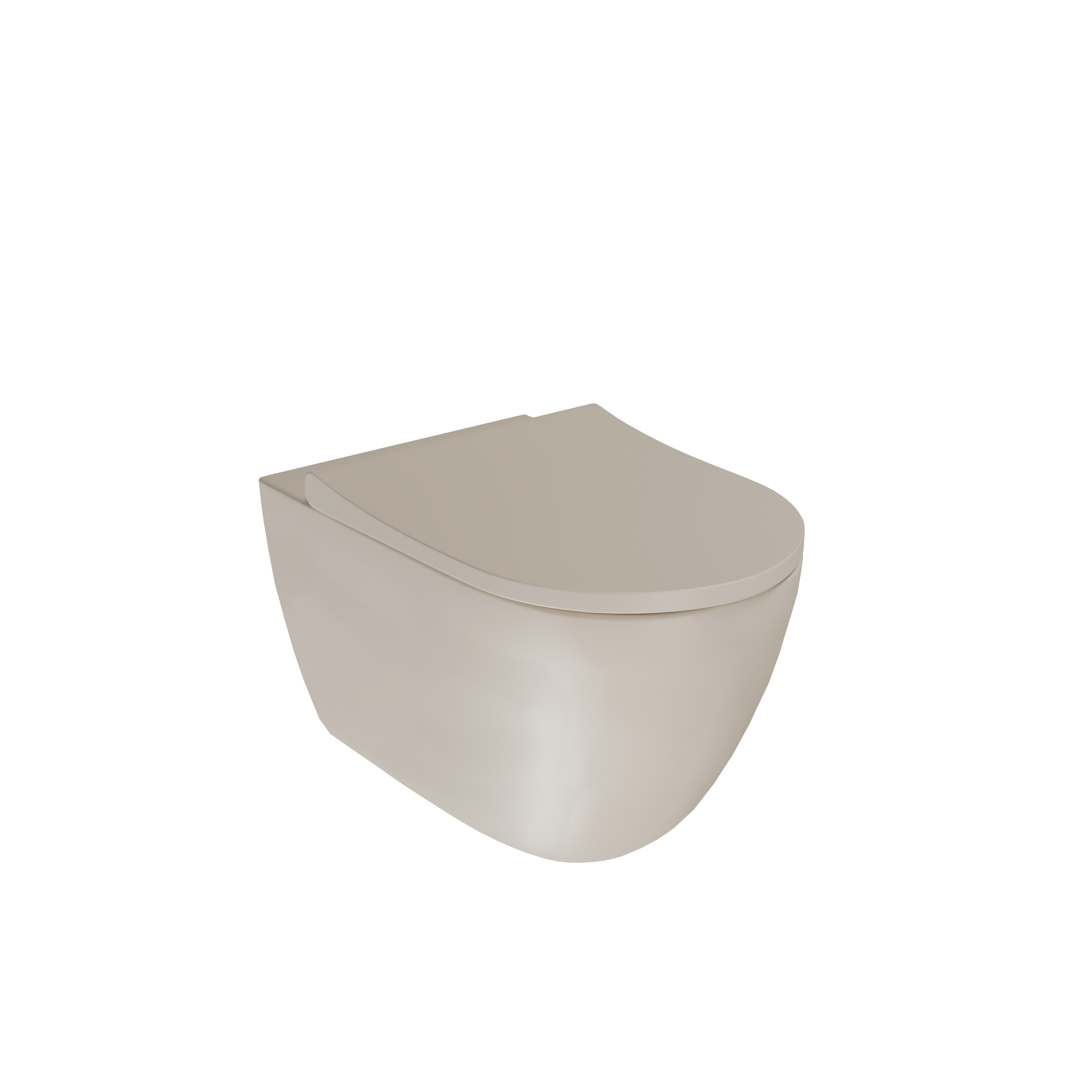 Luca Varess Vinto hangend toilet mat beige randloos