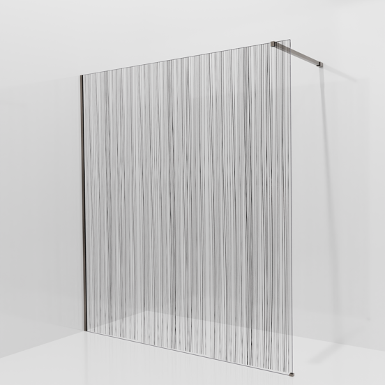 Balmani Modular Walk-In Dusche: 180 x 200 cm, Mikado, inklusive Coating, Profil Brushed GunMetal