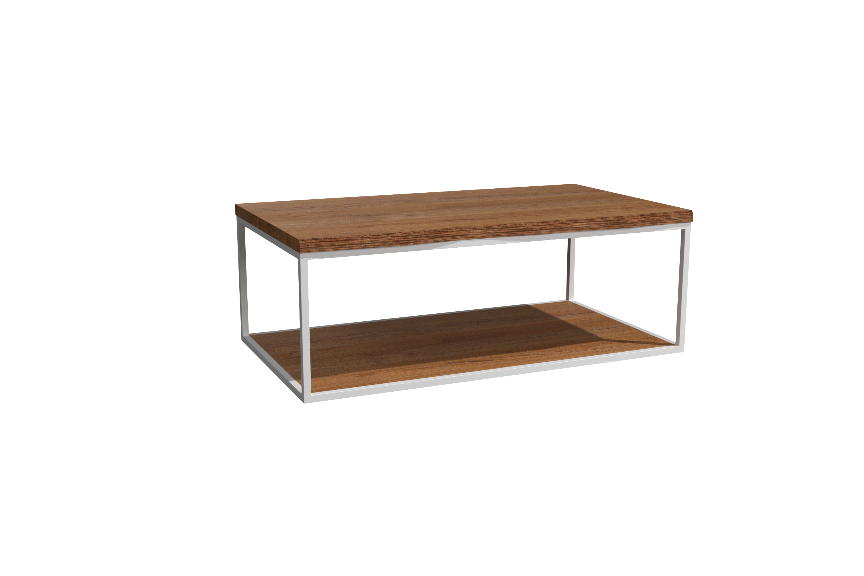 Balmani Life Edge enkel wastafelblad massieve teak met witte frame 90 x 50 cm