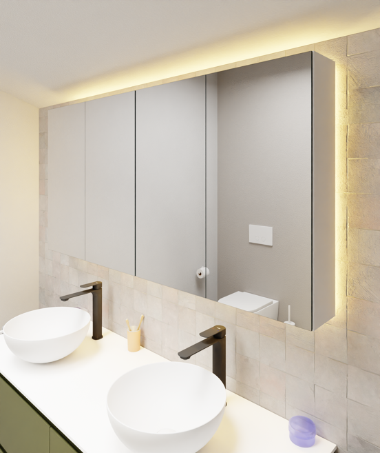 Luca Varess LED luminaire pour armoire de toilette 150 x 75 cm