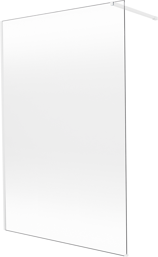 Balmani Modular inloopdouche: 140 x 200 cm, Permafrost met coating, Mat witte profielen