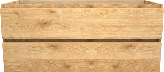 Balmani Lucida hängender Waschbeckenunterschrank: 120 x 55 cm, Eiche rustikal, 2 Schubladen