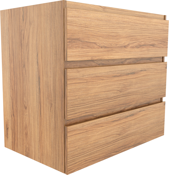 Balmani Lucida staande wastafelonderkast 90 x 55 cm teak 3 lades