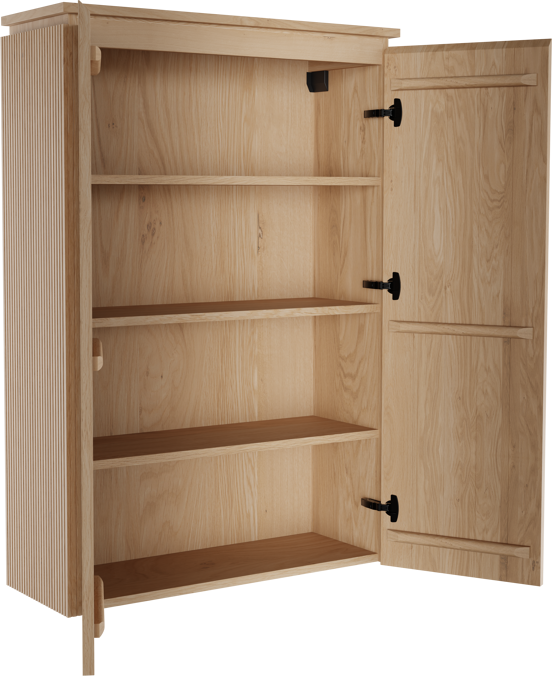 Balmani Eclips zwevende kolomkast natuur eiken 90 x 32 x 130 cm vert. sym. groef