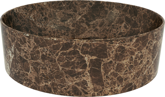 Balmani Fato vasque à poser marbre Dark Emperador rond Ø 37,5 cm