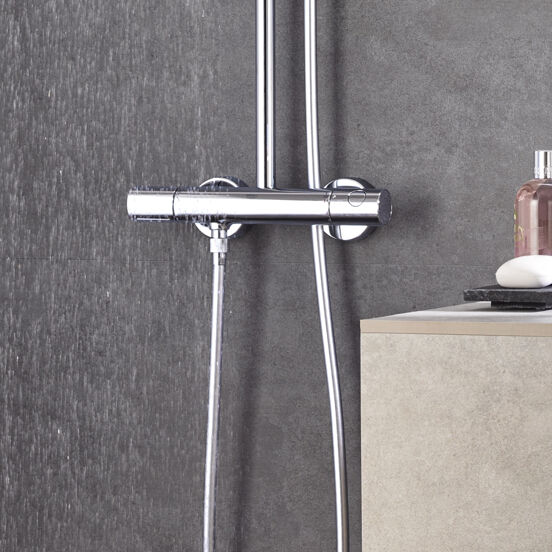 Grohe Euphoria System 310 regendoucheset thermostatische kraan glanzend chroom