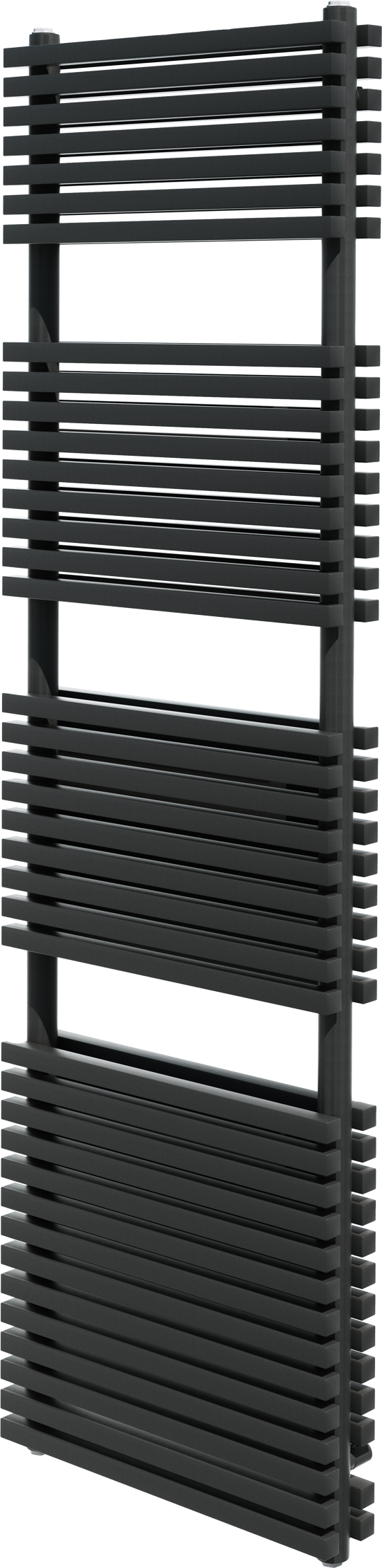 Vipera Vesuvio dubbele handdoekradiator 50 x 180 cm centrale verwarming mat zwart zij- en middenaansluiting 2.125W