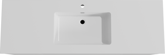 Storke Edge meuble salle de bains suspendu 155 x 52 cm blanc brillant avec Diva plan simple en marbre composite blanc brillant