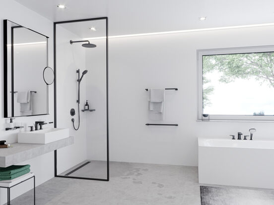 Hansgrohe douchearm 389mm mat zwart