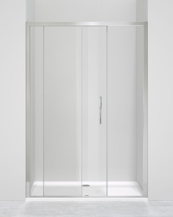 Luca Varess Senses douche schuifdeur 140 x 200 cm helder glas glanzend chroom profiel