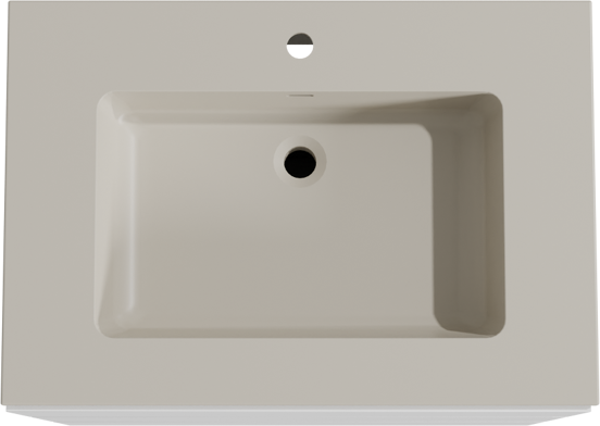 Storke Edge meuble salle de bains à poser 75 x 52 cm blanc mat avec Diva plan simple en top solid soie grise