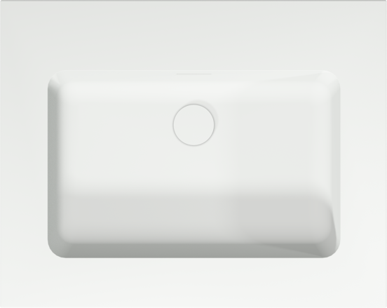 Storke Mata enkele wastafel matte solid surface 65 x 52 cm, crepine inbegrepen