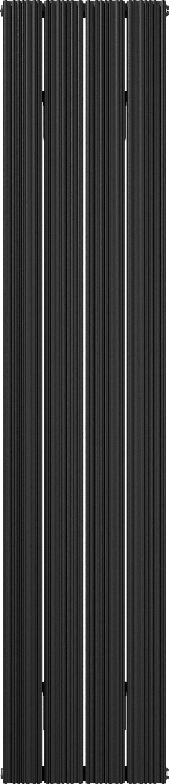 Vipera Mares sèche-serviettes simple 37,5 x 180 cm chauffage central noir mat raccordements latéral et central possibles 1085W
