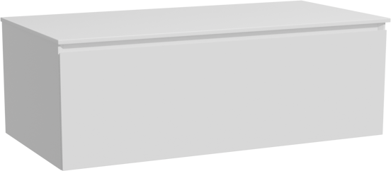 Storke Edge meuble salle de bains suspendu 105 x 52 cm blanc brillant avec Tavola tablette simple en solid surface blanc mat