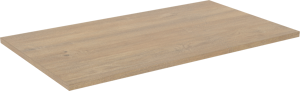 Linie Lado Einzelwaschtischplatte, Melamin Eiche Natur, 80 x 46 cm
