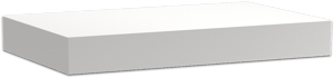 Balmani Dominus enkel tablet matte Solid Surface 90 x 55 cm
