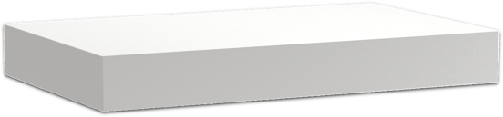 Balmani Dominus Einzelwaschtischplatte, Solid Surface matt, 90 x 55 cm
