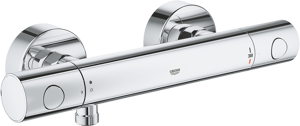 Grohe Grohtherm 800 R-L thermostatische douchekraan glanzend chroom, met omgewisselde wateraansluitingen