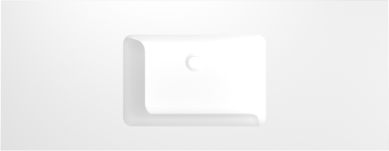 Storke Mata enkele wastafel matte solid surface 135 x 52 cm