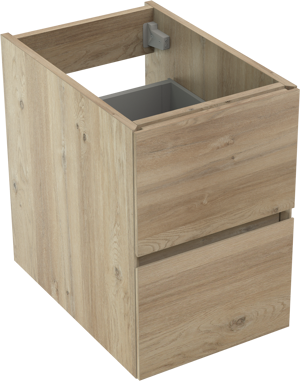 Storke Edge zwevende wastafelonderkast 35 x 52 cm ruwe eik 2 lades
