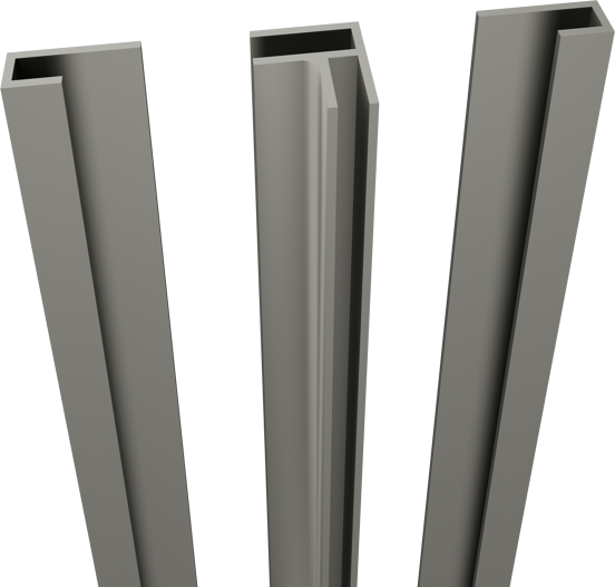 Linie Plato Profilset Wandverkleidung 210 cm beton grau Oregon