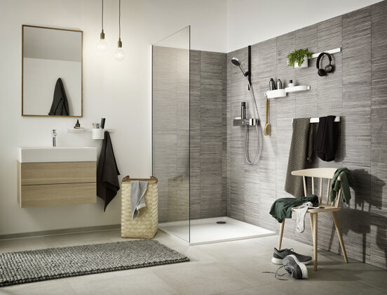 Hansgrohe WallStoris Wandablage schwarz matt