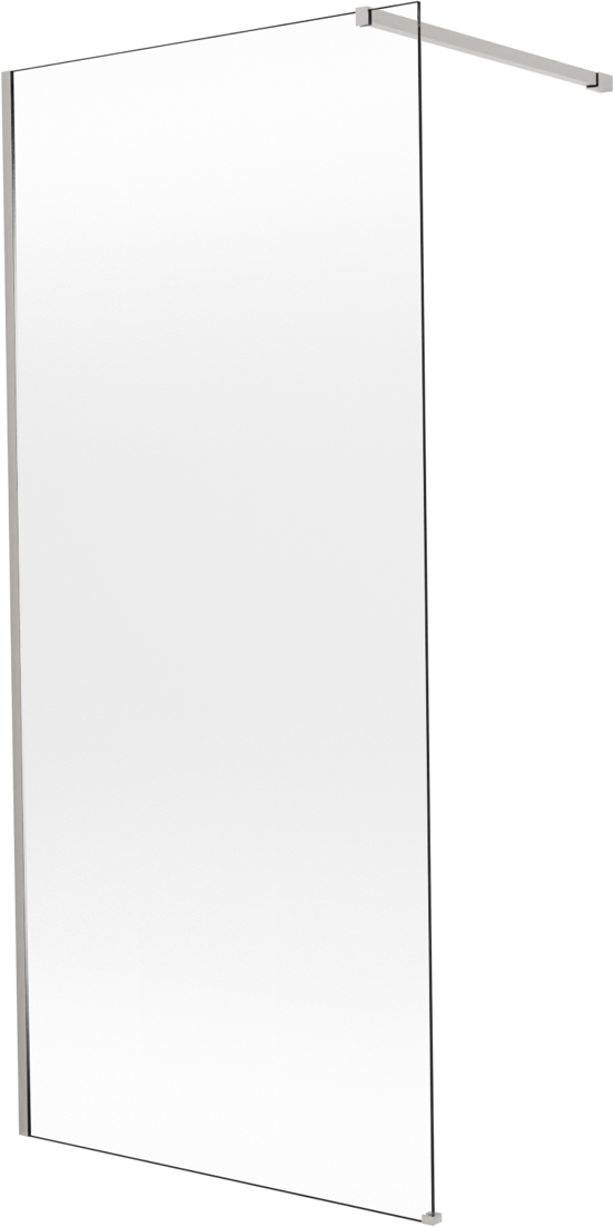 Balmani Modular Walk-In Dusche: 100 x 200 cm, Permafrost, inklusive Coating, Profil Brushed Inox