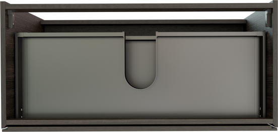 Storke Edge staande wastafelonderkast 100 x 46 cm donkere eik 3 lades
