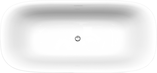 Luca Varess Plutonia baignoire îlot ovale 170 x 80 cm acrylique blanc mat