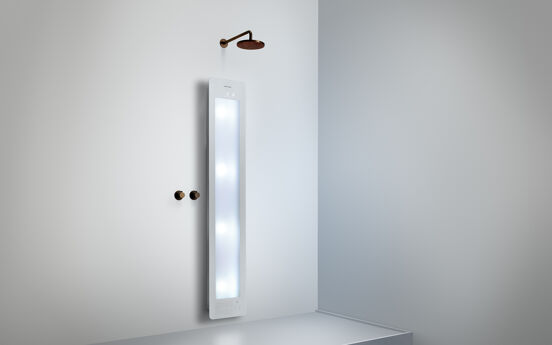 Sunshower Plus L Infrarot und UV Flache Aufputz Befestigung white
