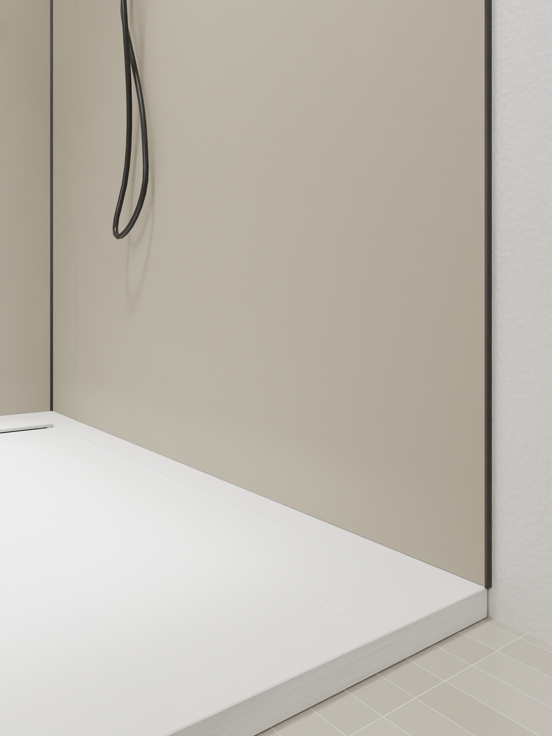 Luca Varess Artdeco revêtement mural de douche 120 x 244 cm alu-composite beige mat