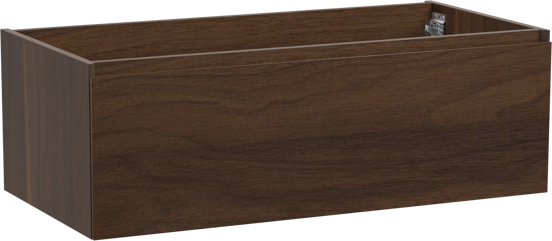Storke Edge zwevende wastafelonderkast 105 x 52 cm notenhout 1 lade