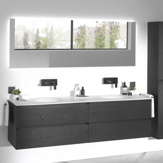 Balmani Giro miroir rectangulaire lumineux et anti-buée 180 x 65 cm