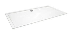 Villeroy & Boch Futurion Flat Duschwanne: 160 x 90 cm, Quaryl, Weiß glänzend