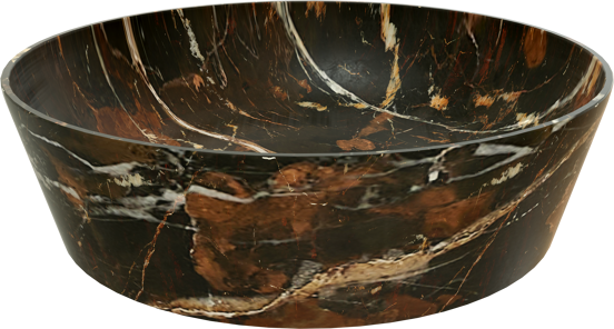 Balmani Still vasque à poser marbre Portoro Gold rond Ø 38 cm