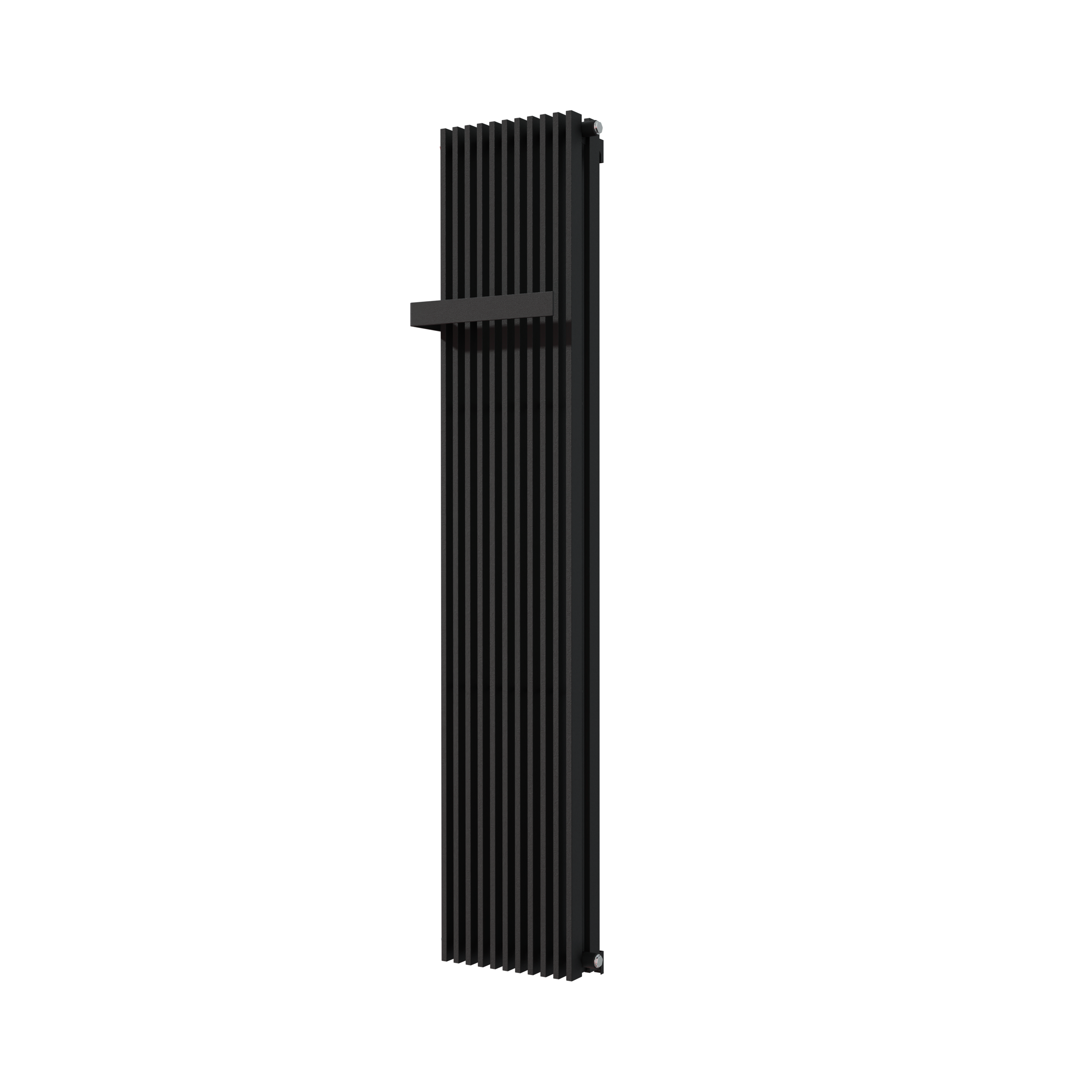 Vipera Corrason dubbele badkamerradiator 40 x 180 cm centrale verwarming mat zwart zij- en middenaansluiting 2,238W